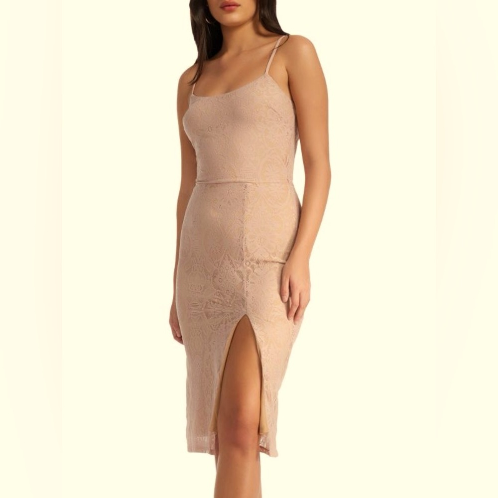 Dress the Population Lace Bodycon Midi Dress